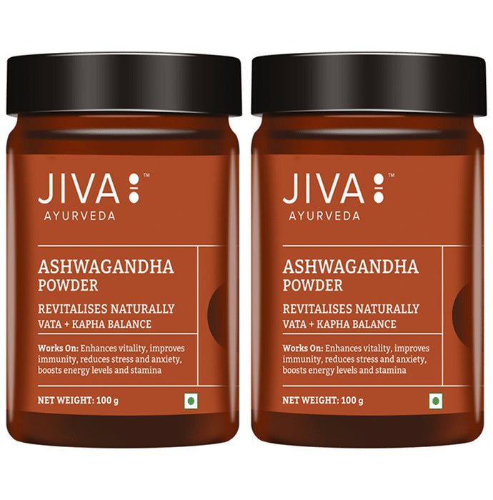 Jiva Ayurveda Ashwagandha Powder (100gm Each) - Classic Derma