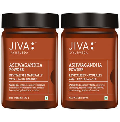 Jiva Ayurveda Ashwagandha Powder (100gm Each) - Classic Derma