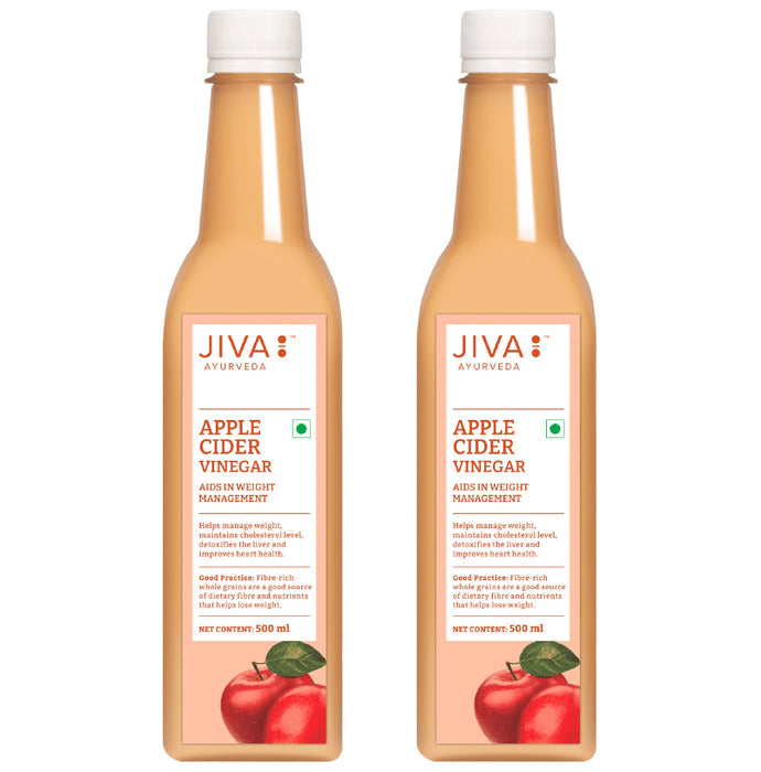 Jiva Ayurveda Organic Apple Cider Vinegar (500ml Each) - Classic Derma