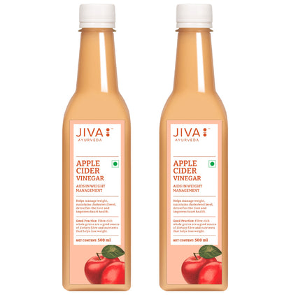 Jiva Ayurveda Organic Apple Cider Vinegar (500ml Each) - Classic Derma