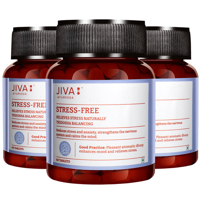 Jiva Ayurveda Stress Free Tablet (60 Each) - Classic Derma