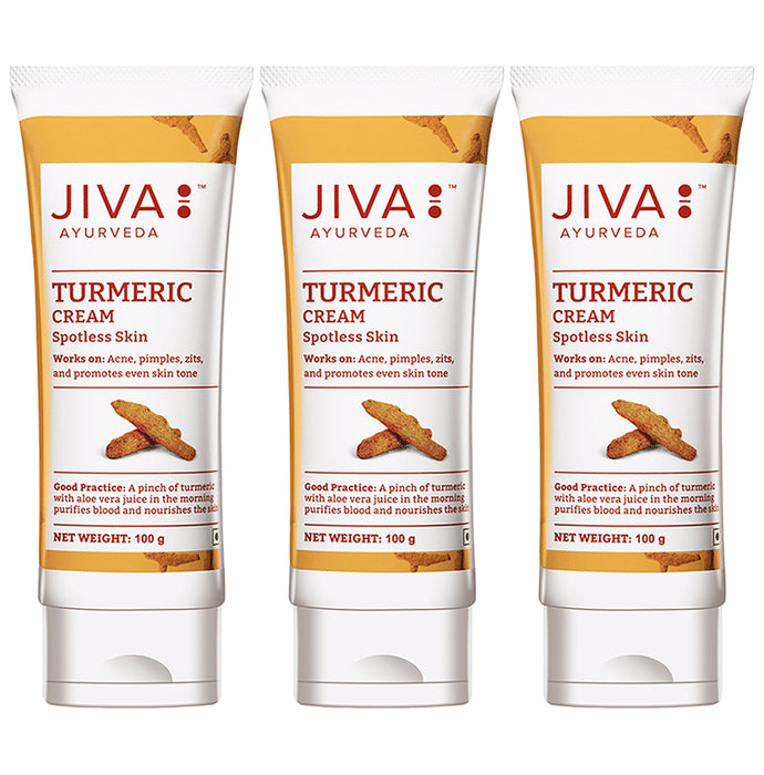 Jiva Ayurveda Turmeric Cream Spotless Skin (100gm Each) - Classic Derma