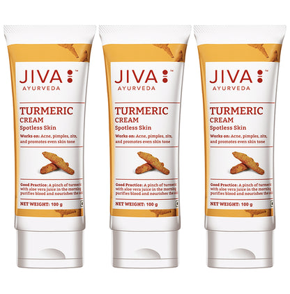 Jiva Ayurveda Turmeric Cream Spotless Skin (100gm Each) - Classic Derma