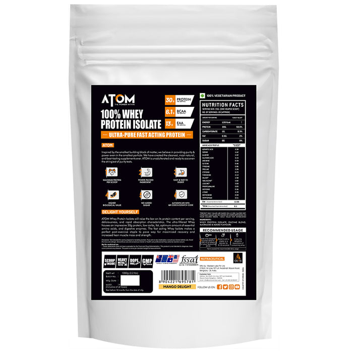 Buy AS-IT-IS Nutrition Atom 100% Whey Protein Isolate Mango Delight ...