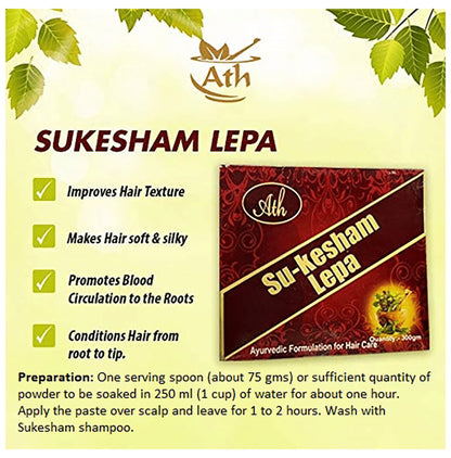 Ath Su-Kesham Hair Care Kit 3 Months Pack (Hair Oil + Shampoo + Capsule + Tablet + Lepa)