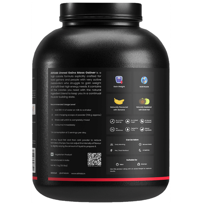Athlab Unreal Gains Powder Banana Smoothie
