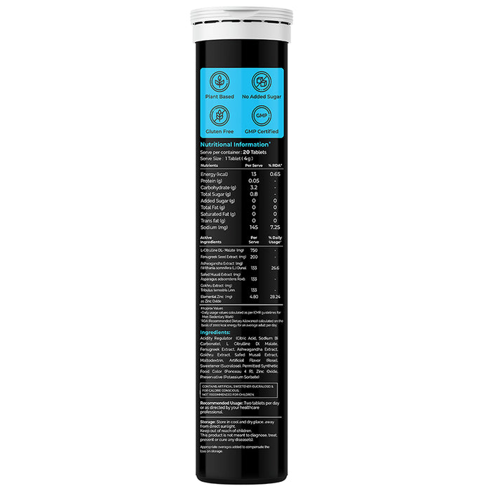 Auric Mens Energy Effervescent Tablets for Strength, Stamina and Performance (20 Each)