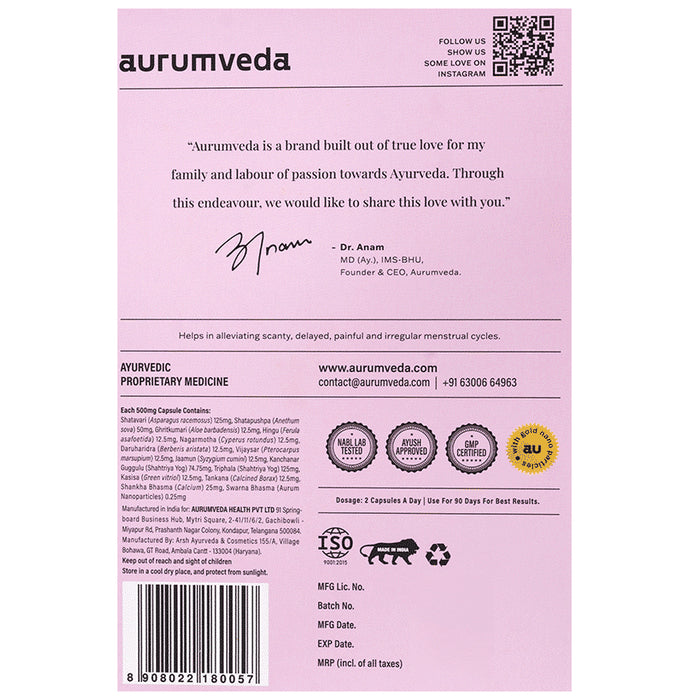Aurumveda auNaari Capsule for Better Menstrual Health
