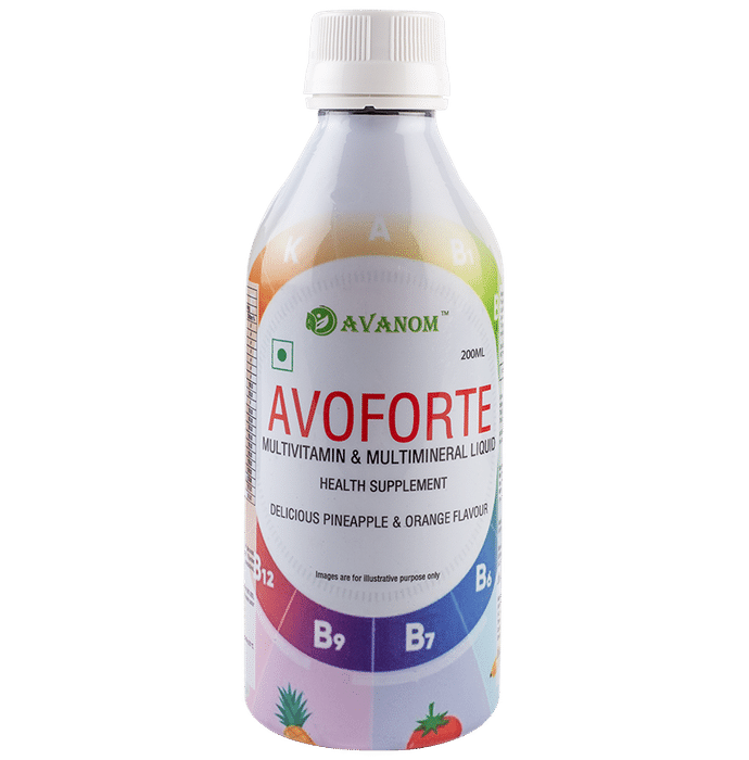 Avoforte Multivitamin & Multi-mineral Liquid Delicious Pineapple & Orange - Classic Derma