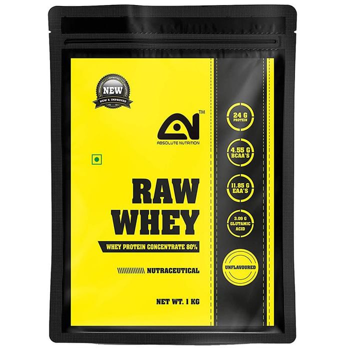 Absolute Nutrition Raw Whey Protein Concentrate 80% Unflavoured - Classic Derma