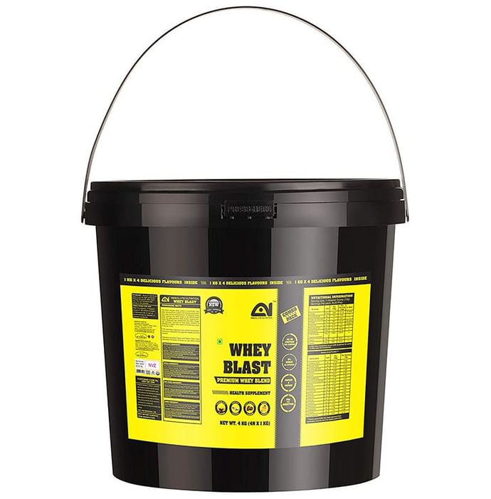 Absolute Nutrition Whey Blast Chocolate +Vanilla +Cafe Mocha+ Mango - Classic Derma