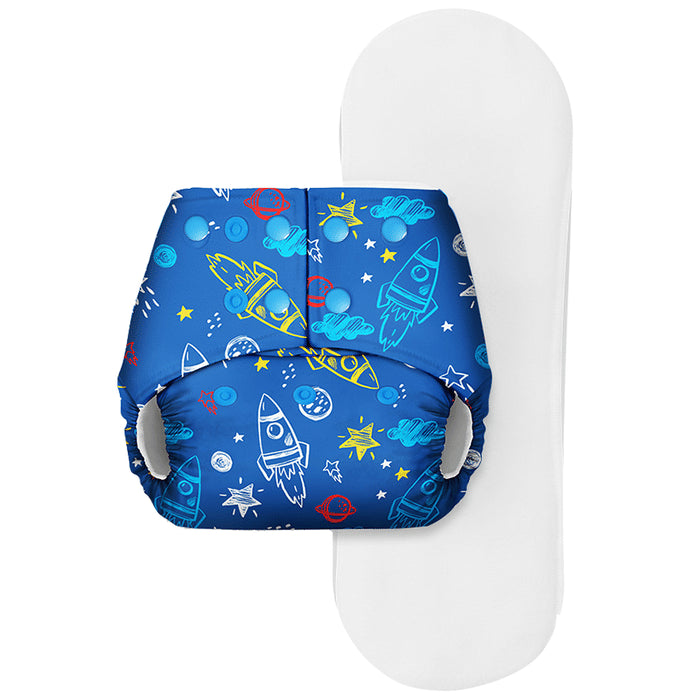 Basic Pocket Diaper with Dry Feel Pad Free Size Space - Classic Derma