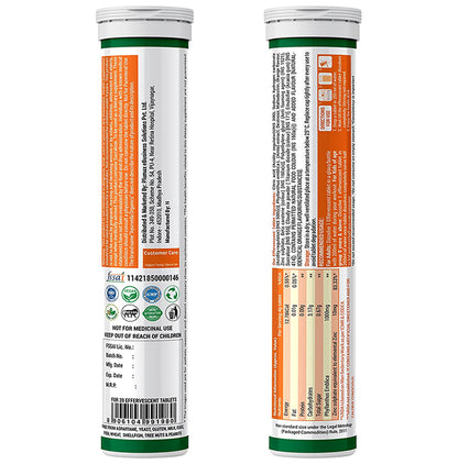 Ayurveda Organics Natural Vitamin C Effervescent Tablet (20 Each) Orange