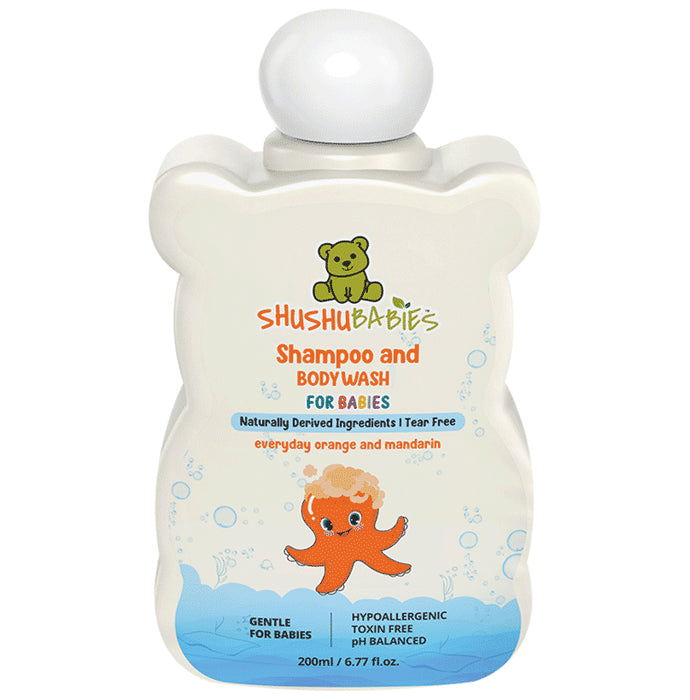 ShuShu Babies Shampoo and Body Wash for Babies Everyday Orange and Mandarin - Classic Derma