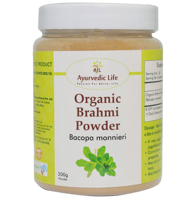 Ayurvedic Life Organic Brahmi Bacopa Monnieri Powder - Classic Derma
