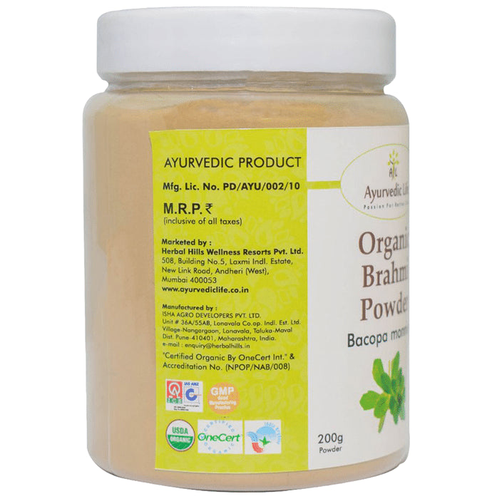 Ayurvedic Life Organic Brahmi Bacopa Monnieri Powder