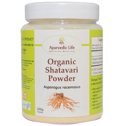Ayurvedic Life Organic Shatavari Asparagus Racemosus Powder - Classic Derma