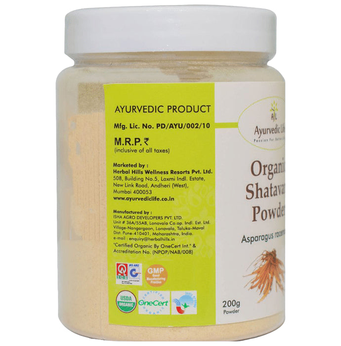 Ayurvedic Life Organic Shatavari Asparagus Racemosus Powder