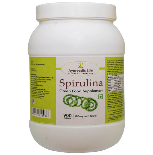Ayurvedic Life Spirulina Green Food Supplement Tablet - Classic Derma