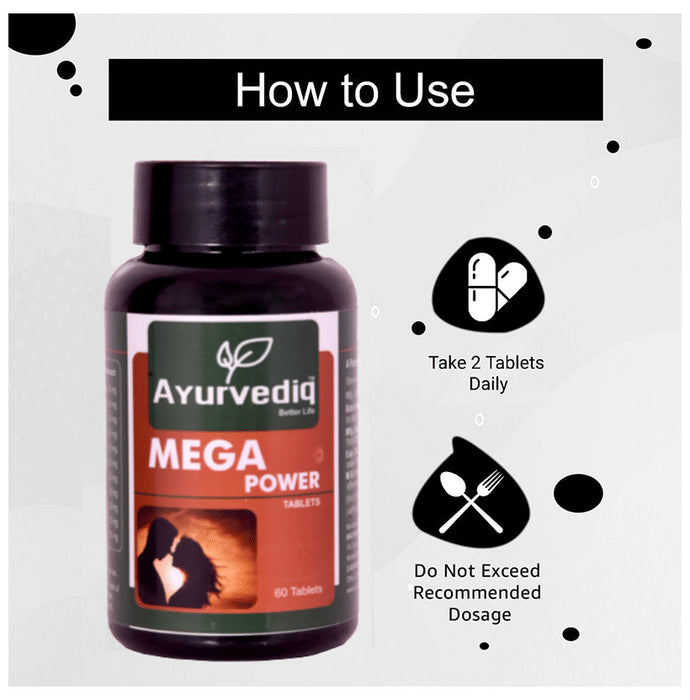 Ayurvediq Better Life Mega Power Tablet for Men’s Health Supp strength Booster Stamina and Vitality