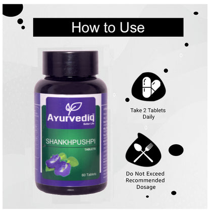 Ayurvediq Better Life Shankhpushpi Tablet | Pure Extract Concentration Supplement Brain Tonic |