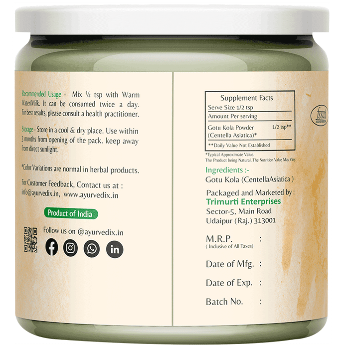 Ayurvedix Gotu Kola Powder