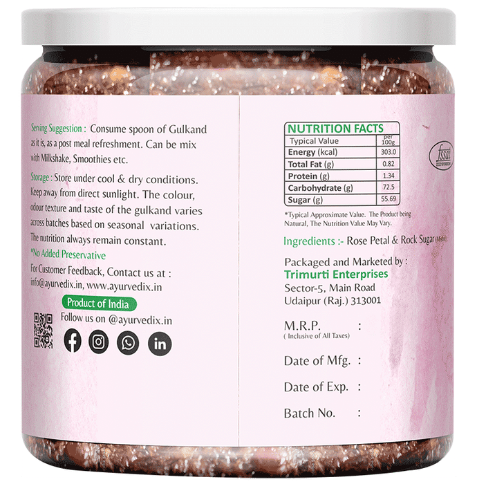 Ayurvedix Gulkand Natural