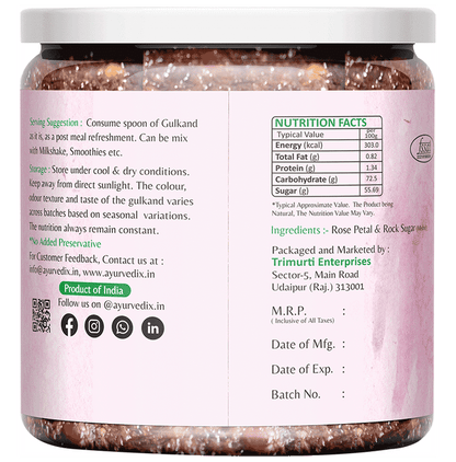 Ayurvedix Gulkand Natural