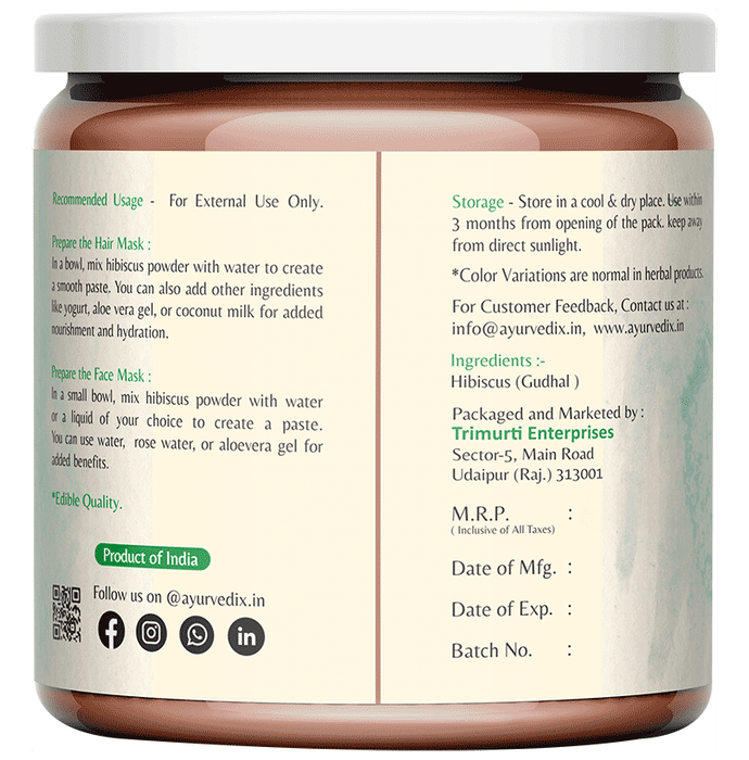 Ayurvedix Hibiscus Powder