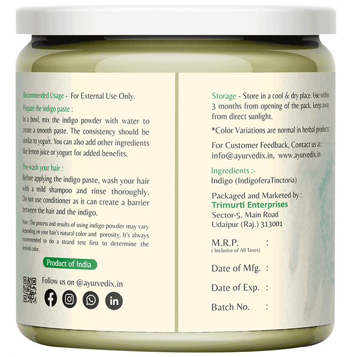 Ayurvedix Indigo Powder
