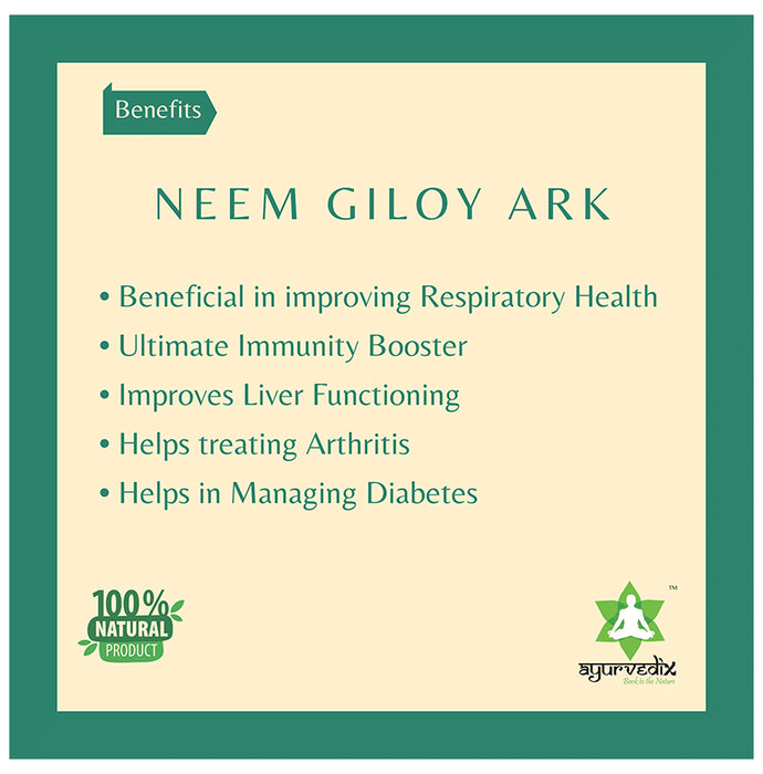Ayurvedix Neem Giloy Ark (Indian Lilac & Giloy)