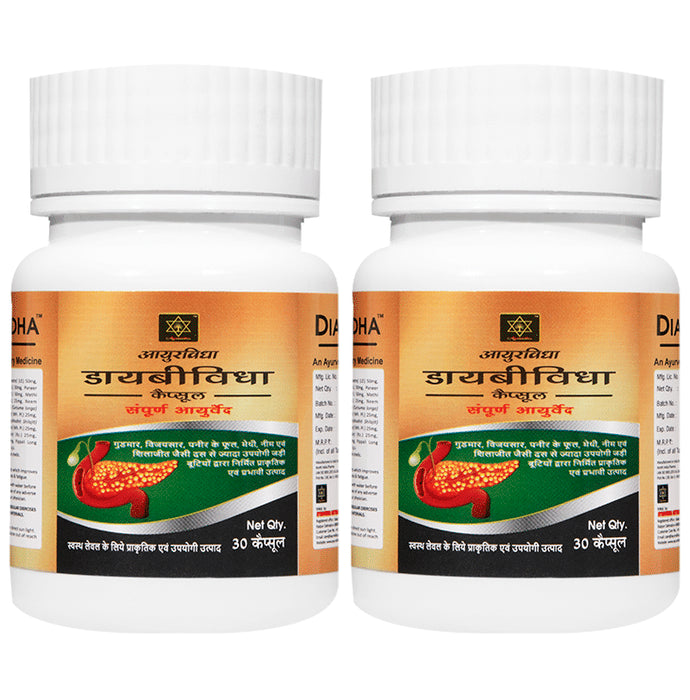 Ayurvidha Diabevidha Capsule (30 Each) - Classic Derma