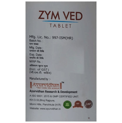 Ayurvidhan Zymved Tablet