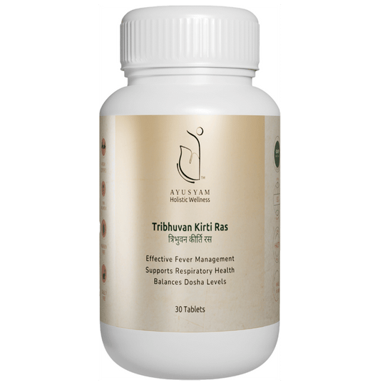 Ayusyam Tribhuvan Kirti Ras Tablet - Classic Derma