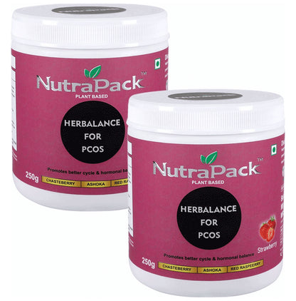 NutraPack Herbalance For PCOS (250gm Each) Powder Strawberry - Classic Derma