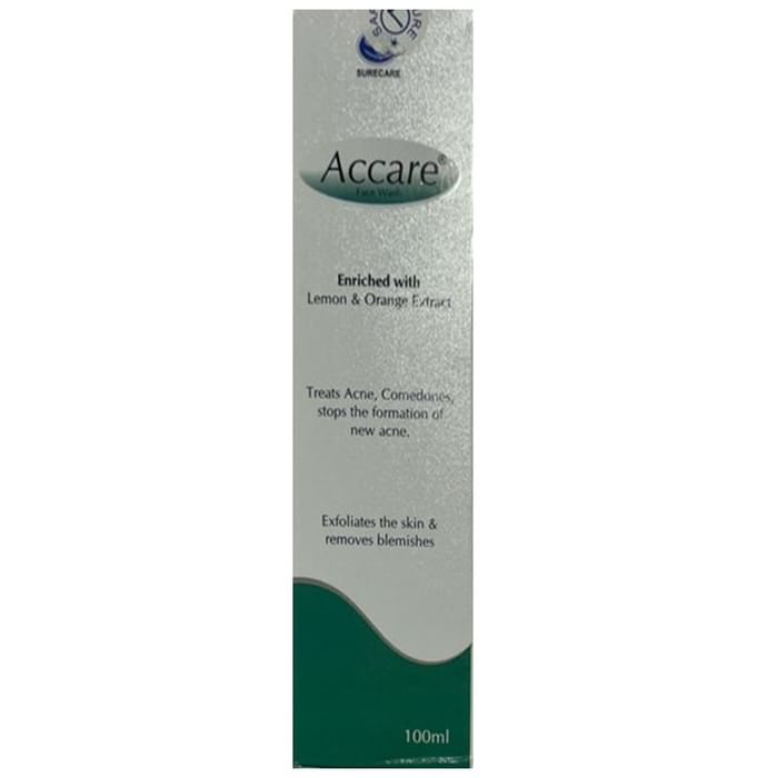 Accare Face Wash with Lemon & Orange Extract | For Acne & Blemishes - Classic Derma