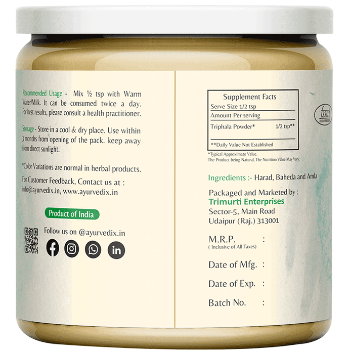Ayurvedix Triphala Powder