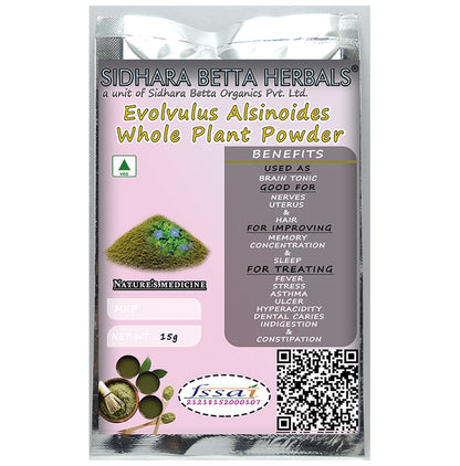 Sidhara Betta Herbals Evolvulus Alsinoides Whole Plant Powder - Classic Derma