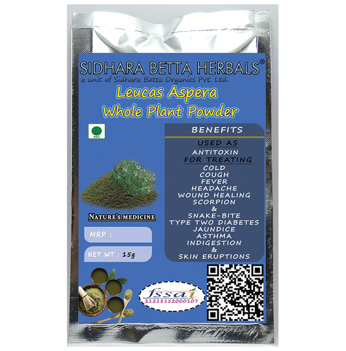 Sidhara Betta Herbals Leucas Aspera Whole Plant Powder - Classic Derma