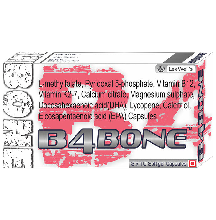 B4 Bone Mineral Density (BMD), Osteoporosis & Bone Strength Vitamins Supplement Softgel Capsule - Classic Derma