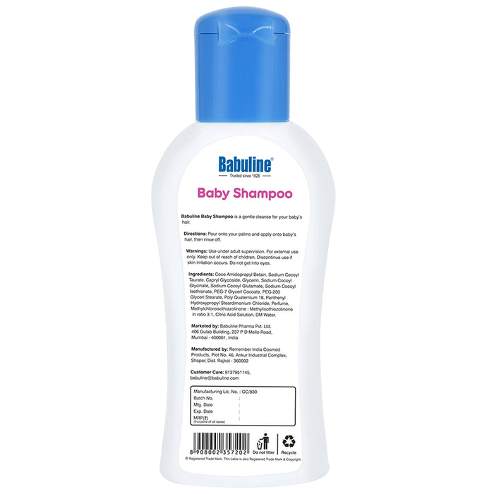 Babuline Babuline Baby Shampoo Made with Natural Ingredients for Daily Nourishing, Softening, Soothing Hair, Suitable for All Skin Types, Vitamin E, No Parabens