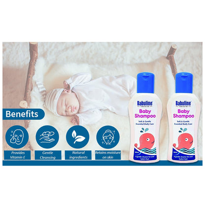 Babuline Babuline Baby Shampoo Made with Natural Ingredients for Daily Nourishing, Softening, Soothing Hair, Suitable for All Skin Types, Vitamin E, No Parabens