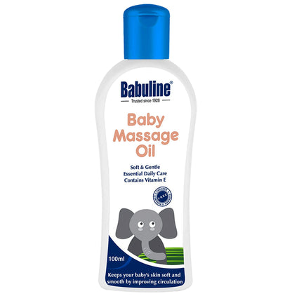 Babuline Baby Massage Oil for Relaxing Massage, Healthy and Strong Bones Made with 100% Natural Ingredients, Suitable for All Skin Types, Vitamin E, No Parabens Oil - Classic Derma