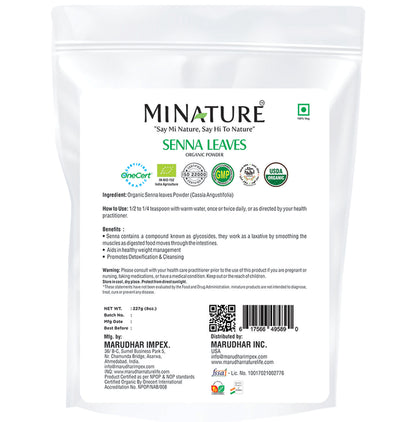 Minature Senna Leaves Organic Powder