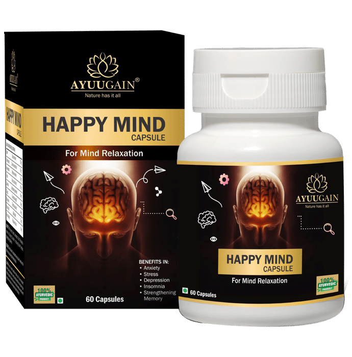 Ayuugain Happy Mind Capsule (60 Each) - Classic Derma