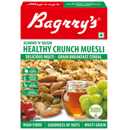 Bagrry's Almond 'N' Raisin Healthy Crunch Muesli - Classic Derma