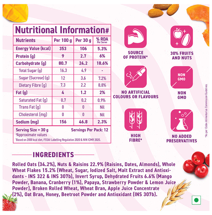 Bagrry's Crunchy Fruit and Nut with Cranberries Muesli
