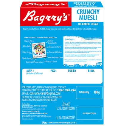 Bagrry's Crunchy Muesli No Added Sugar