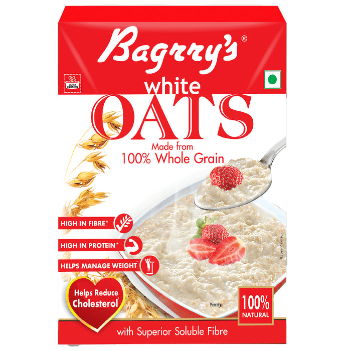 Bagrry's White Oats for Weight Management & Cholesterol Reduction - Classic Derma