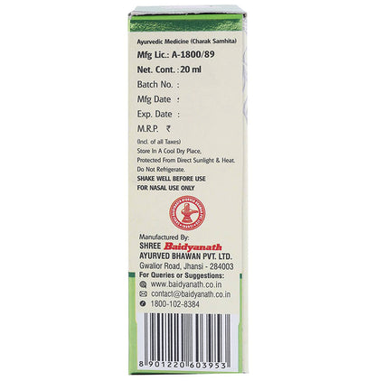 Baidyanath (Jhansi) Anu Taila Ayurvedic Nasal Drop